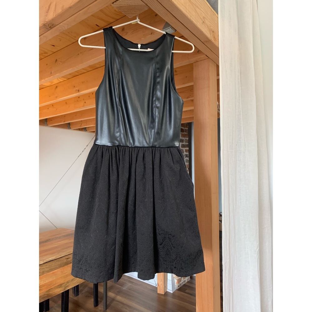 Love...Ady mini dress w/ faux leather bodice
